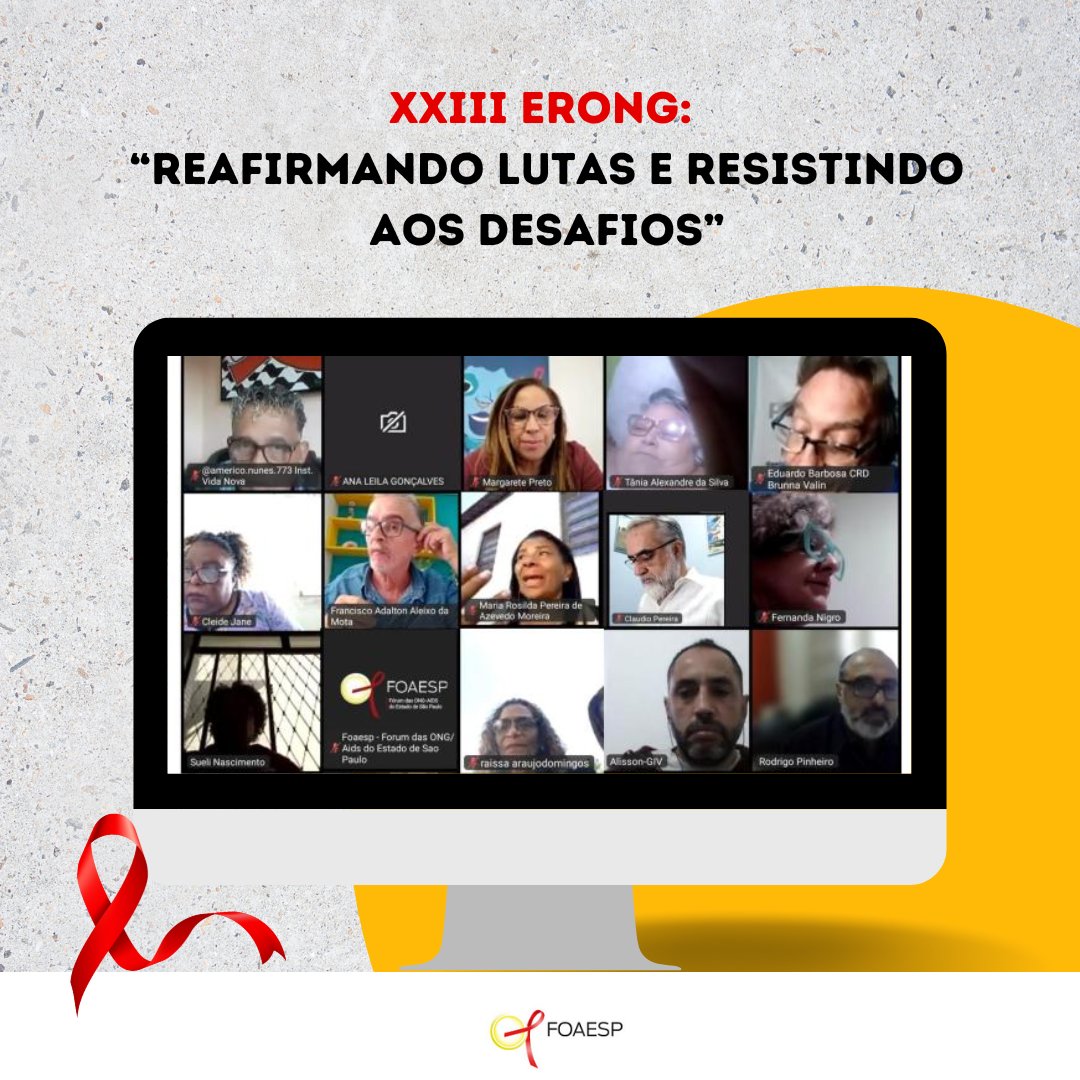 foaesp's tweet photo. O XXIII Encontro Regional de ONGs, Redes e Movimentos de luta contra AIDS da Região Sudeste (ERONG Sudeste) teve início nesta quinta-feira (18). 
O tema do evento é “Reafirmando lutas e resistindo aos desafios”.

Confira mais no site, link na bio. https://t.co/P1INYGu7QP