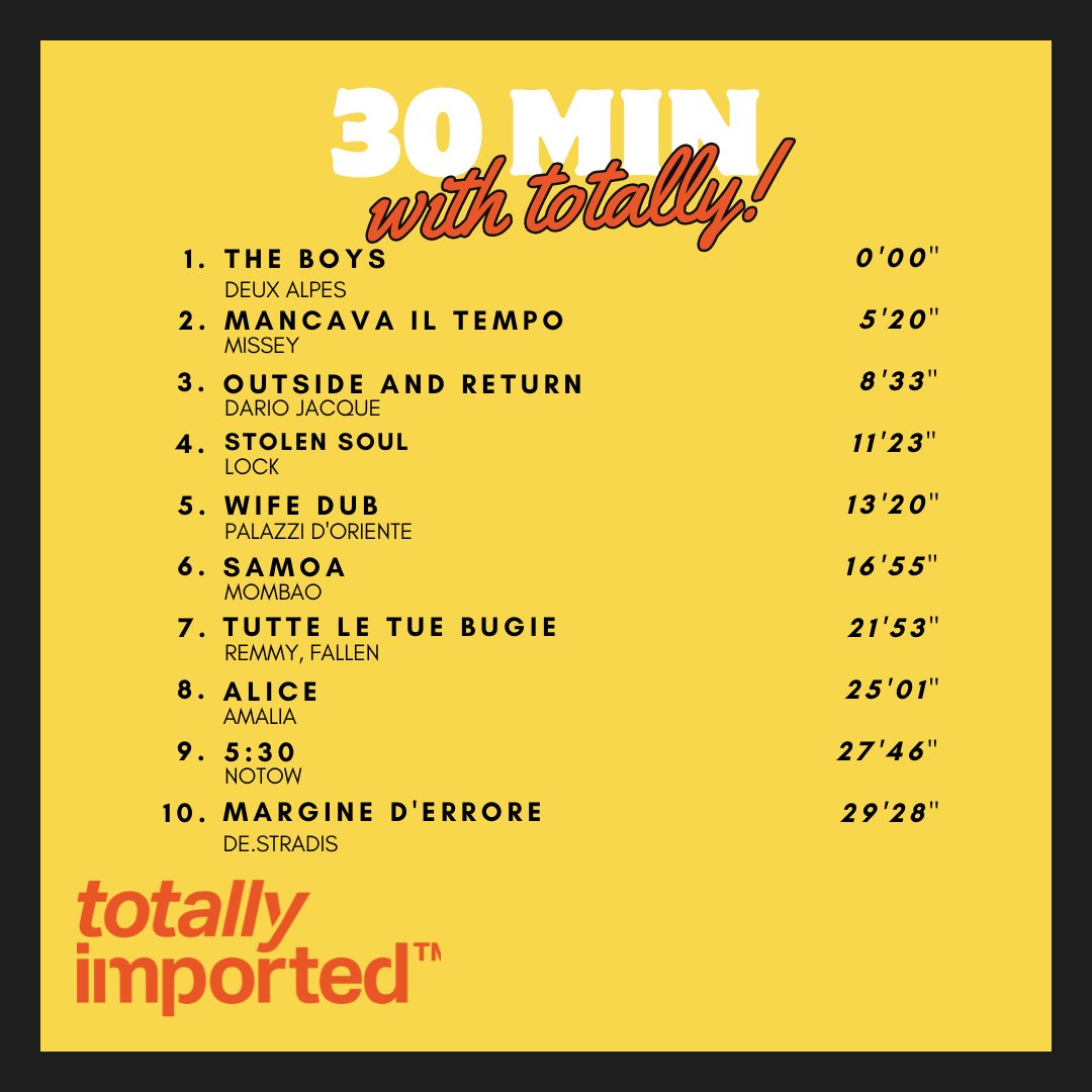 Cosa c'è di meglio che immergersi in trenta minuti di puro groove by <a href="/totallyimported/">TotallyImported</a>? 🌿

Troverete nient’altro che questo nel terzo episodio del nostro format “30 Minutes with Totally” ✨

youtube.com/watch?v=Oa8qHM…

#totallyimported #music #selection #rnb #neosoul #chill