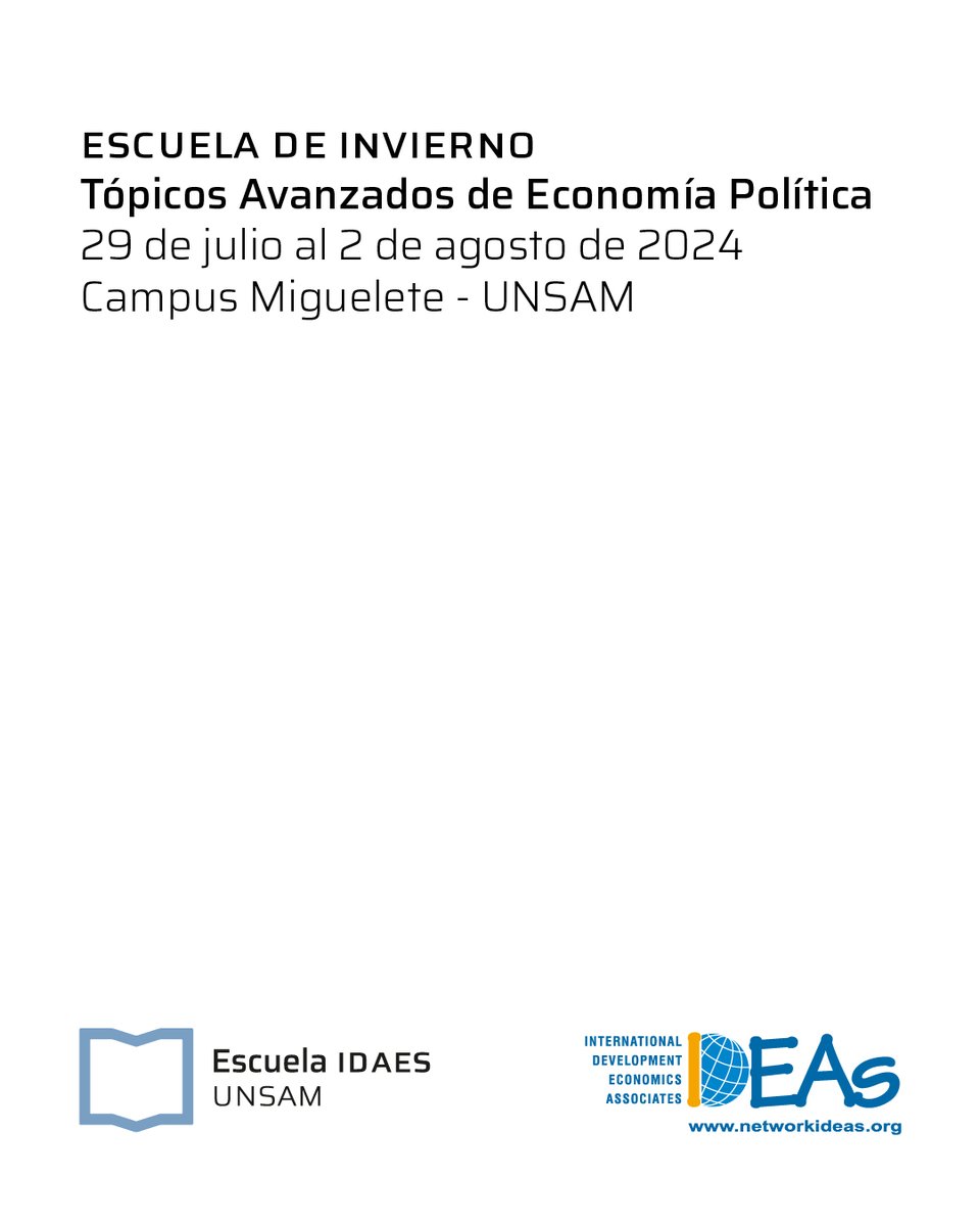 idaesoficial's tweet photo. ¡Ya llega la Escuela de Invierno organizada por
@MDE_CEED_DEP! ¿Querés saber un poco más? 
Te contamos sobre algunxs de lxs docentes que estarán participando: @nicoletoftum será docente del Taller de Desarrollo Económico 
+🔗 https://t.co/h7rId4Af0v https://t.co/4M7ZnXUTHB