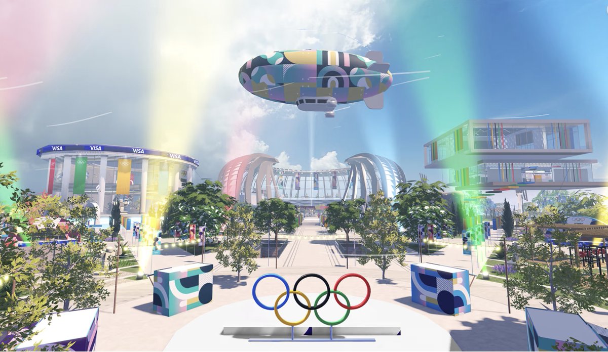 iocmedia's tweet photo. The IOC has announced the launch of the Olympic World presented by @Visa – an immersive environment on Roblox that provides a dynamic new platform to engage fans with the Olympic Games virtually.

What is it about? Find out: https://t.co/H5YhF0nr80 https://t.co/MG22J8buIg