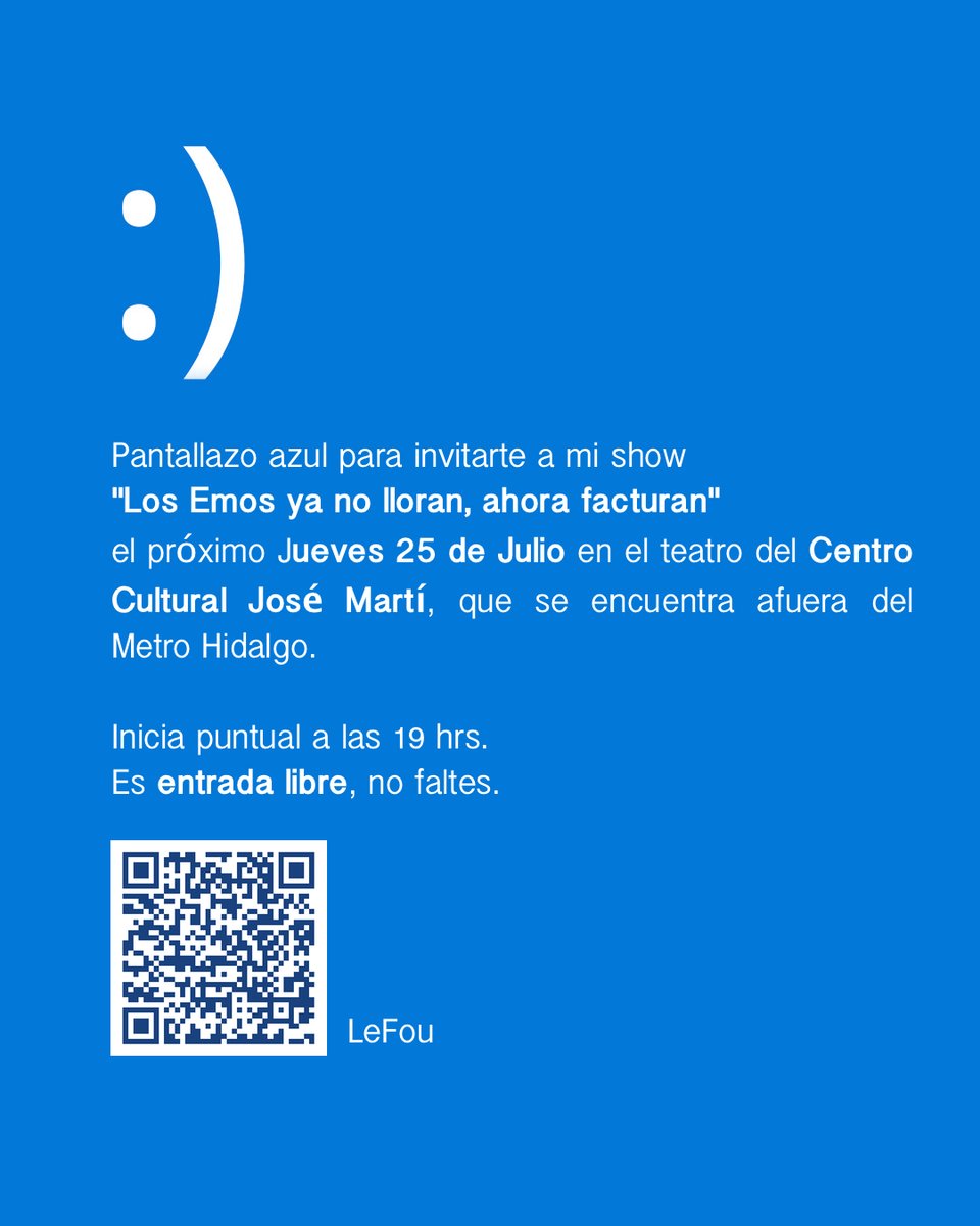 lefoumusic's tweet image. #PantallaAzul