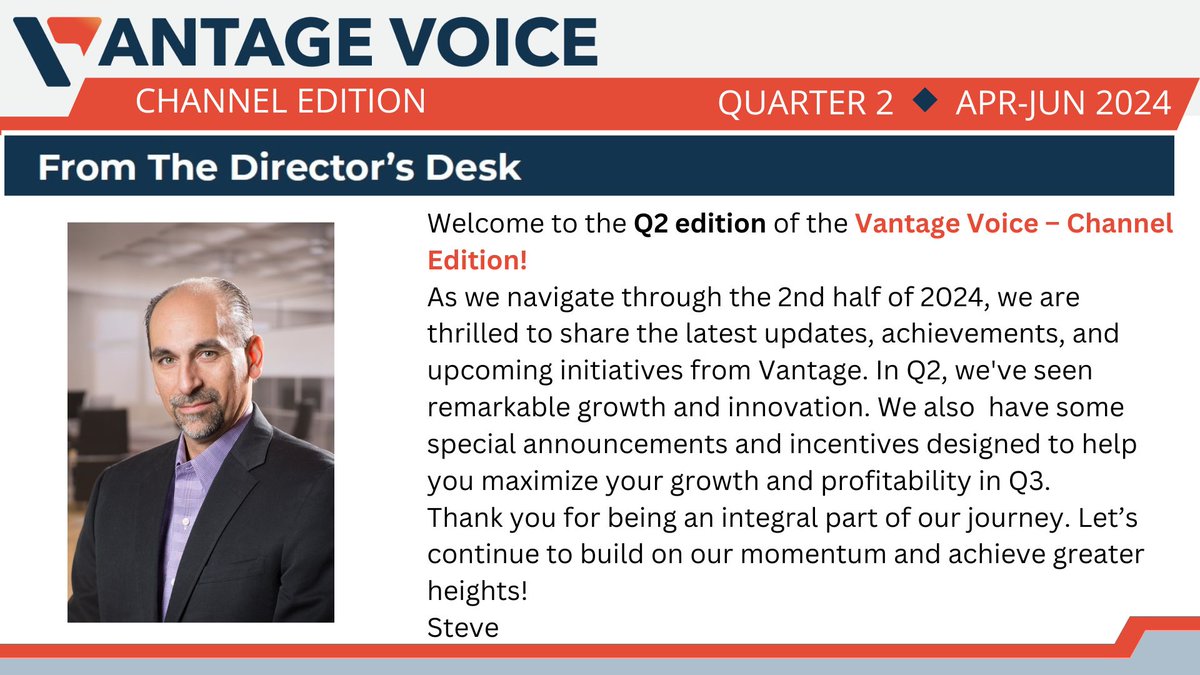 Announcing the release of our Vantage Voice - Channel Edition for Q2. You can read it here:

vantageunified.com/newsletter/par…

#vantage #vantageunified #vantagecommunications #telecommunications #telecom #VoIP #B2BPhones #businessphones #vantagevoice #vantagepartners