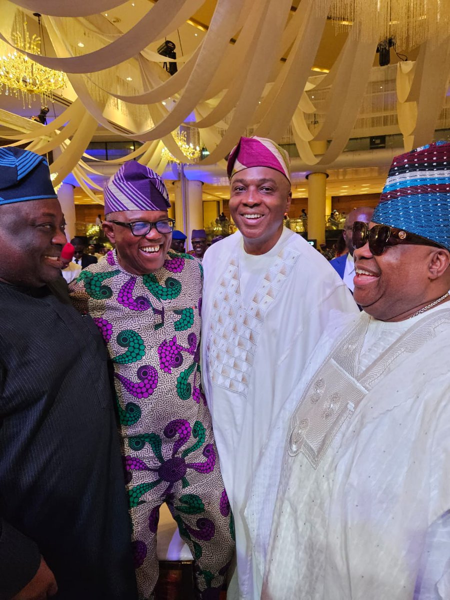 PeterObi's tweet photo. Today in Lagos, I joined family and well-wishers at the funeral service of Late Florence Morenike Saraki, the mother of former Senate President, @bukolasaraki. https://t.co/yRveb7vRdl