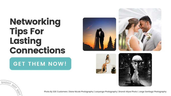 Attention, wedding photographers! Want to strengthen your relationships with clients and vendors? Check out today’s blog for tips that will help you network like a pro and establish lasting connections.

👉 shootdotedit.com/blogs/news/6-t…

#WeddingPhotographers #ShootDotEdit