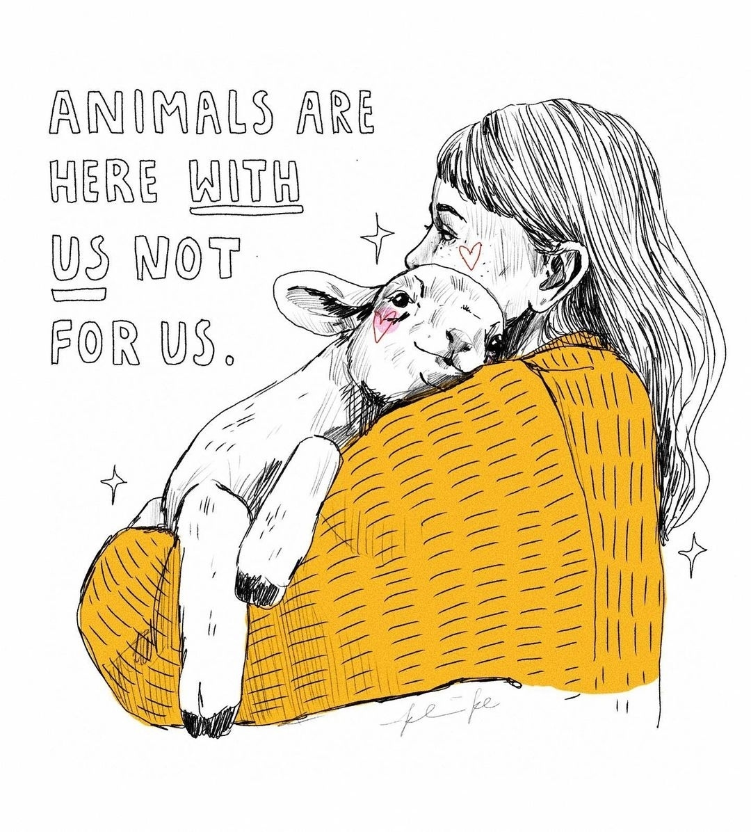 “We cannot have peace among men whose hearts find delight in killing any living creature.” - Rachel Carson⁠ 💔

👉 Sign the Pledge to Be Vegan for Life: drove.com/.2A4o 💚
⁠
🎨: 'lauraklinke_art⁠' on IG

#veganart #artist #illustration #illustrator #veganism