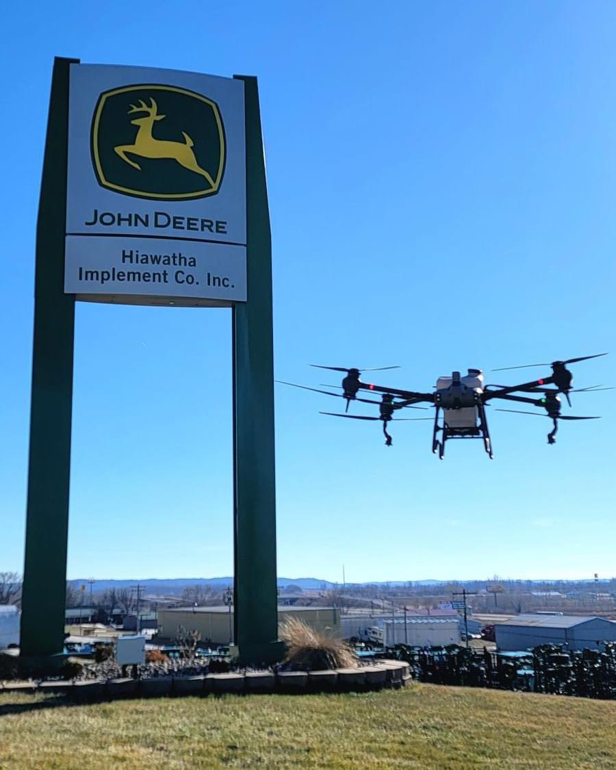 Find out more about the new Spray Drone Technology online or at your Hiawatha Implement Dealer #hiawathaimplement #Drones 
hiawathaimplement.com/Drones