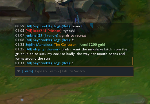 SejdinNA's tweet photo. turn chat back on and I get hit with this BANGER https://t.co/b8e5EfLlke