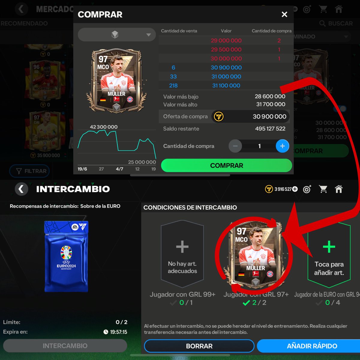 DembowKoops's tweet image. The cheapest 97, take advantage before they burn it.
Exchange 99-101

RT PLEASE🔄
@abhayv5545 @FirstHalfYT @tutiofifa @azaylfcmobile @Enzo9Gaming @Akash62455881 @GWM9MOP @KJavierFM @MariusMM06 @JXLFMYT