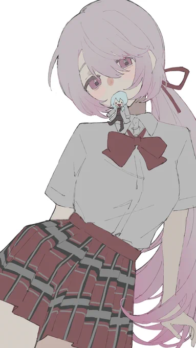 ゆいかちゃんのシャツイン制服がめちゃ好きという絵