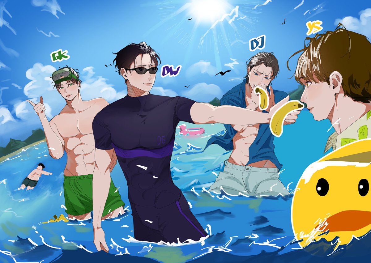 AArina2304's tweet photo. HIGHLIGHT - BEACH
#highlight #highlightfanart #fanart #dongwoon #gikwang #doojoon #yoseob #하이라이트팬아트 #하이라이트 #팬아트 #이기광 #윤두준 #양요섭 #손동운 #기광 #두준 #요섭 #동운 #illustration #illust #illustrator #art #drawing #digitalart #doodle #rkgk https://t.co/DA579mFtOH