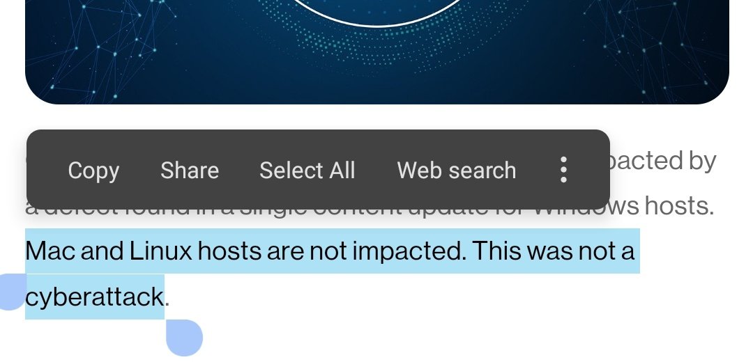 AliRezTaleghani's tweet image. ☕ خبر خوب ش اینکه ( بر اساس ادعا مدیر اجرایی کراداسترایک ) بک-دور / بد افزار نبوده...

#featuredBug
crowdstrike.com/blog/statement…