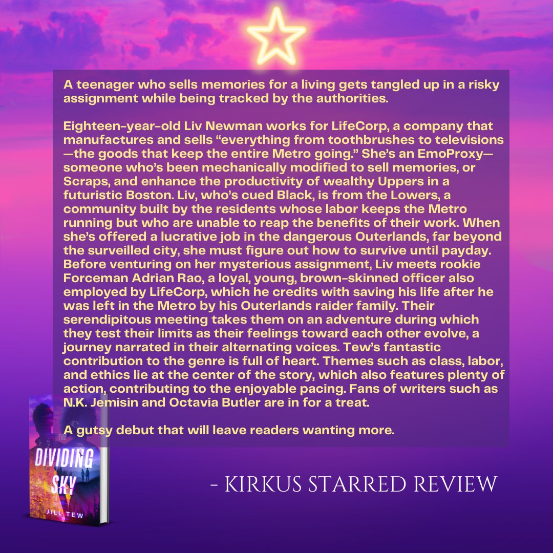 Jill Tew 🌌 THE DIVIDING SKY is in stores now!🌌 tweet media