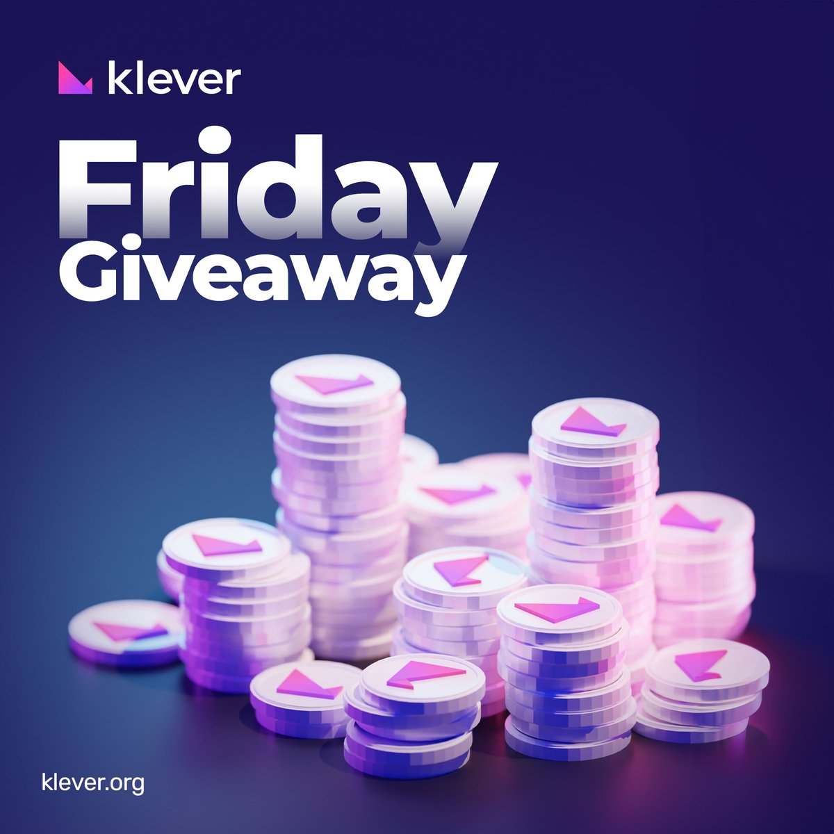 klever_org's tweet image. 🎉 It's Friday Giveaway time! 🎉

We're celebrating the #RewardsHub with a massive #giveaway. 150,000 $KLV will be randomly distributed to 10 lucky users!

Plus, everyone who activates the task gets 50 Rewards Points instantly! 🔥

How to join:
1️⃣ Follow @klever_org on Twitter
2️⃣…