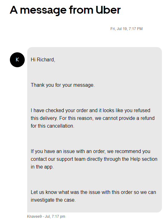 Richie_B_Knight's tweet photo. When you place an order through Uber Eats, the driver drops it on my door step as the bag splits and then Uber doesn't pay the driver or issue a customer refund! It was even a priority order and we were the second delivery!? @ubereats_uk https://t.co/eKRr41Hwgq