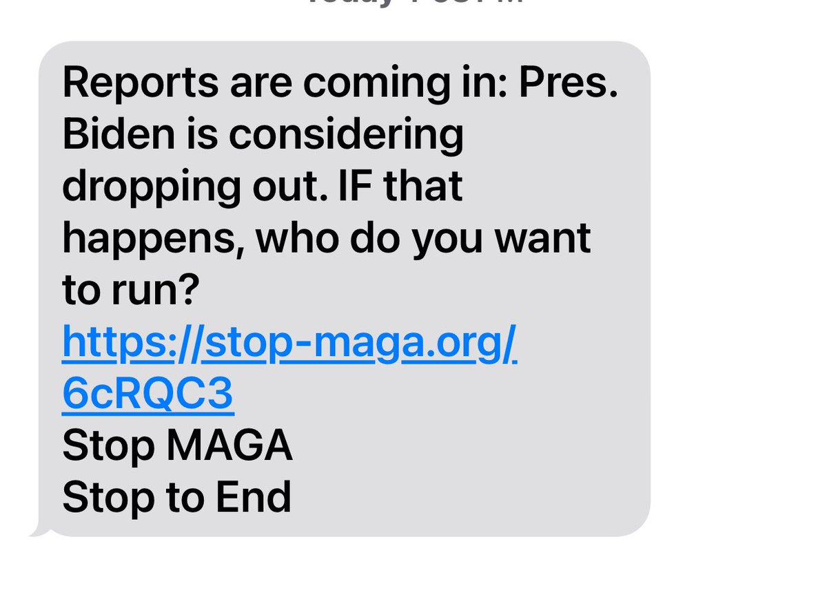jeparsley's tweet photo. @ryangrim Hello! Got this text today. Wondering if it’s the same scammy group? https://t.co/UzST8XyFQM