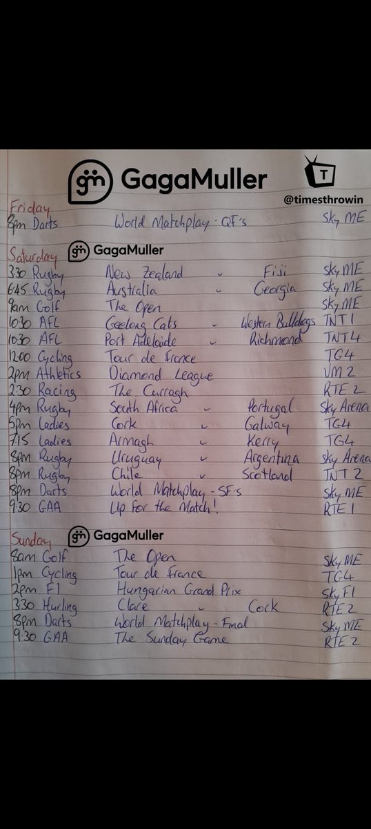 Our mate Trump who's an avid fan of the page nearly got taken out last week but thankfully he lives to fight another day! 
Another great festival of sport and we can’t forget the All-Ireland Hurling Final on Sunday! 👀 🟡🔵 v 🔴⚪

gagamuller.com

linkedin.com/company/gagamu…