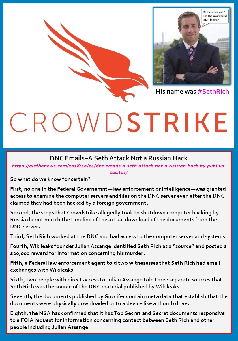 WG_Burton's tweet image. By not having CrowdStrike on any of your computers in the first place: CrowdStrike: @HillaryClinton, @DNC, #SethRich, #AtlanticCouncil, #RussianHack, #Ukraine. @HouseIntel @RepThomasMassie @Jim_Jordan @realDonaldTrump @EricTrump @DonaldJTrumpJr @GOPoversight