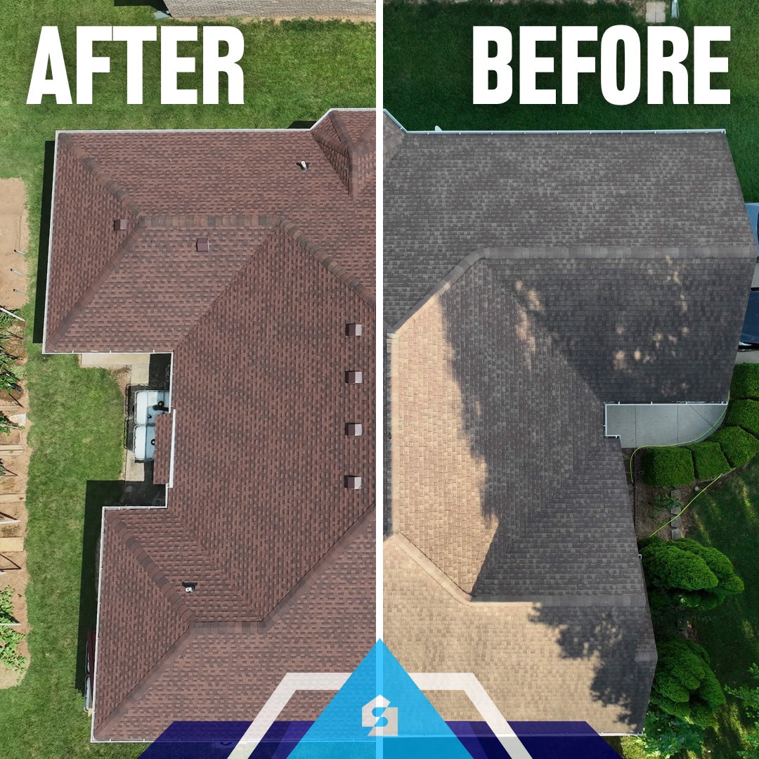 We love the way the #GAF Hickory made this house pop! Congrats to our customer on their new Roof Installation! Need help with your roof? Give us a call today!