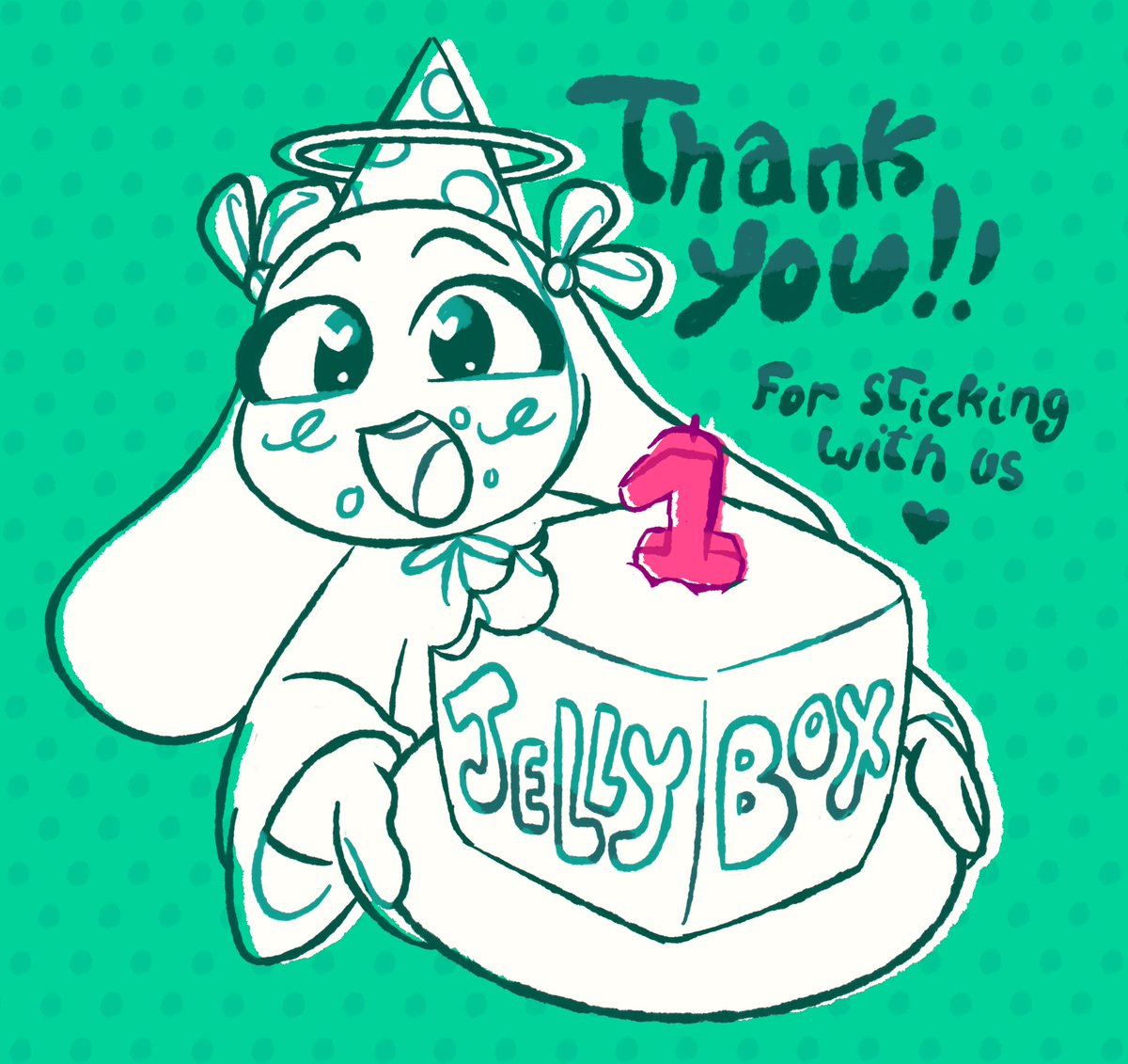 Jellybox_Studio's tweet photo. We’ve officially been doing this indie animation thing for a year!🎉🎉🎉

Thank you SO MUCH to everyone who has supported and followed us! 🙌

Look forward to LOTS OF COOL STUFF coming your way in our second year! 💪 https://t.co/TQQspeftfJ