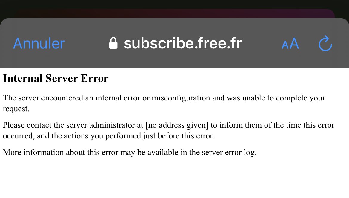 Pas la patate chez <a href="/free/">Free</a> et @OQEEbyFree ce soir. Crowdstrike?