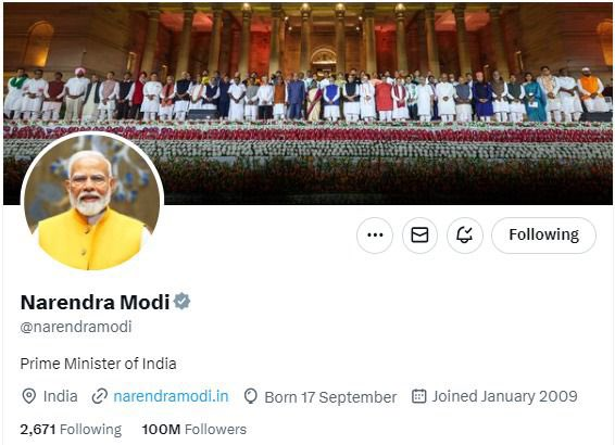 iyogeshwriter's tweet photo. @elonmusk @narendramodi Congratulations PM
@NarendraModi
on being the most followed world leader! https://t.co/Mj3OyOlP30