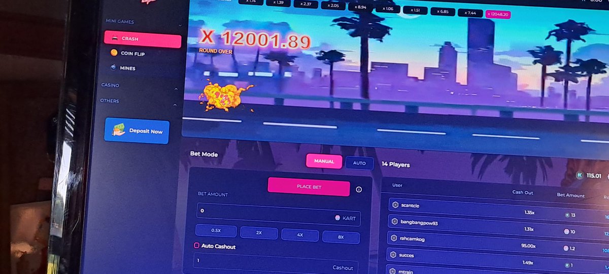 lmalpendre's tweet photo. @KartelProject   noone will keep until 12 000x  ( i would like to have the calm to keep so much time). Imagine 12 000 x your bet in $kart or $usk.   Congrats for the game. https://t.co/TRNTM2l89G