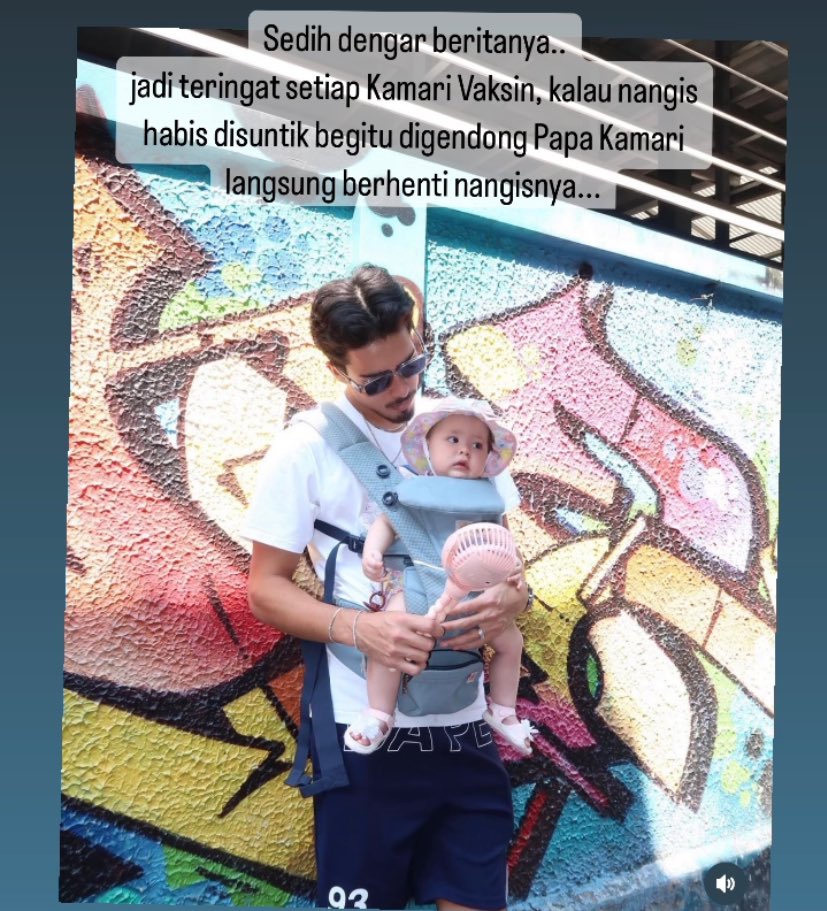 @lasvgash diindo ini yg jdi ayah banyak tpi ga smua ayah bs ngelakuin hal hal yg dilakuin dali. Ngajakin kamari beach date, gendong kamari, nemenin tidur, nyiapin outfit, nemenin swimming training, kuncirin rambut, masakin, suapin, mandiin dan nemenin vaksin rutin🥺😔