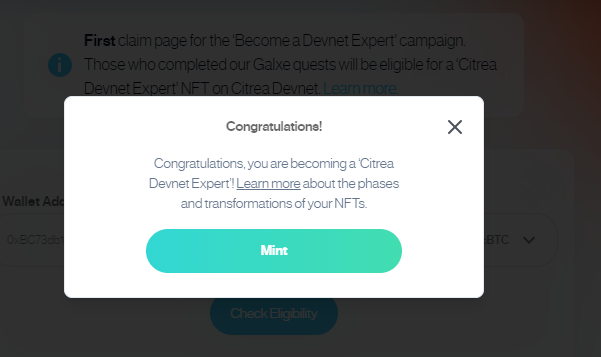 promisetom's tweet image. Mint your Devnet Expert NFT from @citrea_xyz 

Claim: citrea.xyz/galxe-devnet-n…

Eligibility:

🔹Galxe Campaign
🔹Devnet Testnet

Follow @citrea_xyz for future announcements 

#airdrop #airdropguide