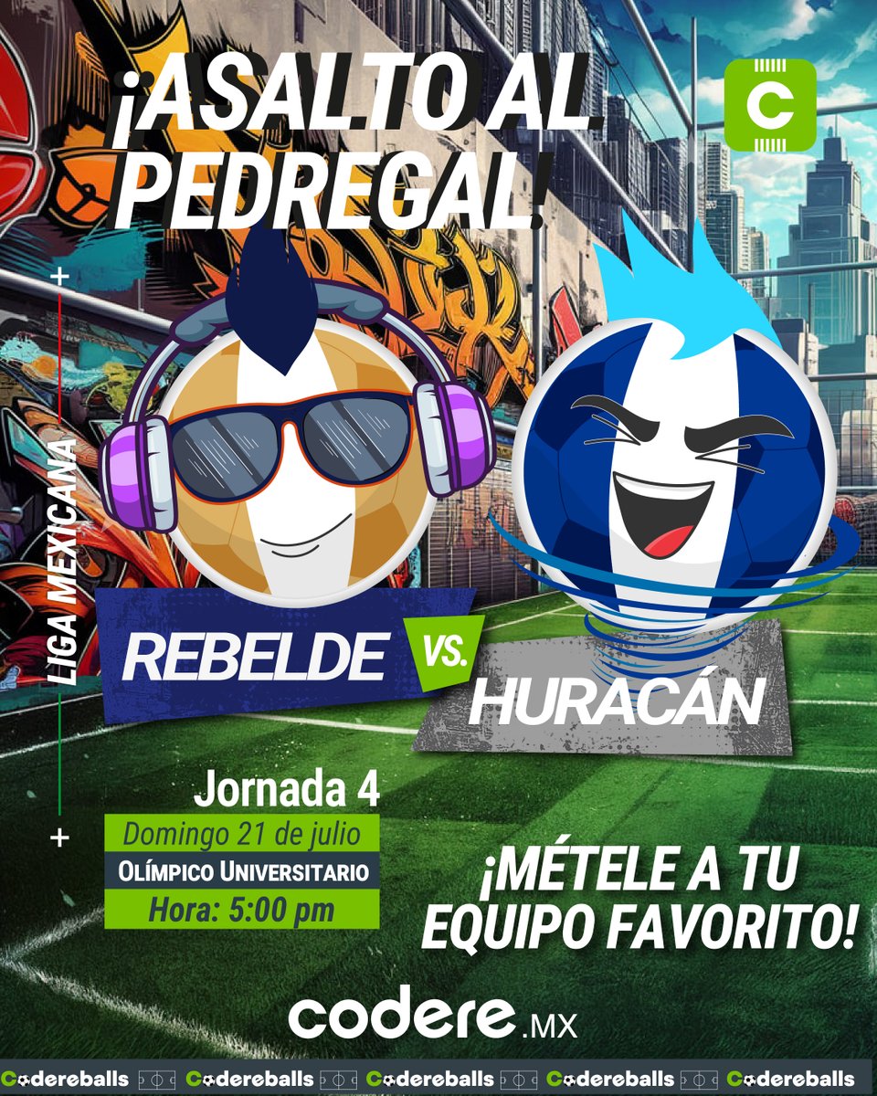 CodereMX's tweet photo. ⚽️ ¡CON GARRA! 😾
Universidad ha comenzado el torneo rugiendo fuerte y quieren que Pachuca sea su próxima víctima.
#Codereballs Rebelde es segundo lugar y quiere seguir invicto. ¿Podrá Huracán frenarlo? https://t.co/2QWk5uw38F
