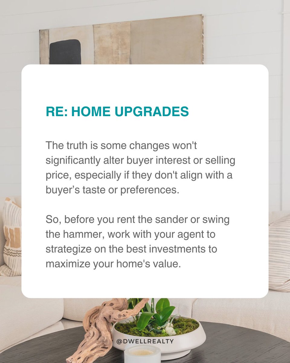 Hot Take: Home upgrades before selling can be completely unnecessary.

Here's why: Not all upgrades are created equal.