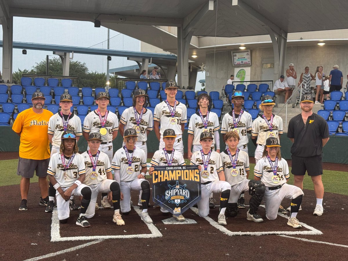 Congratulations to our 13u Black squad on going undefeated this weekend in Shipyard Park to take home the Championship! Way to go fellas!!! #5starnational #5starvirginia #mafiaboys #option1