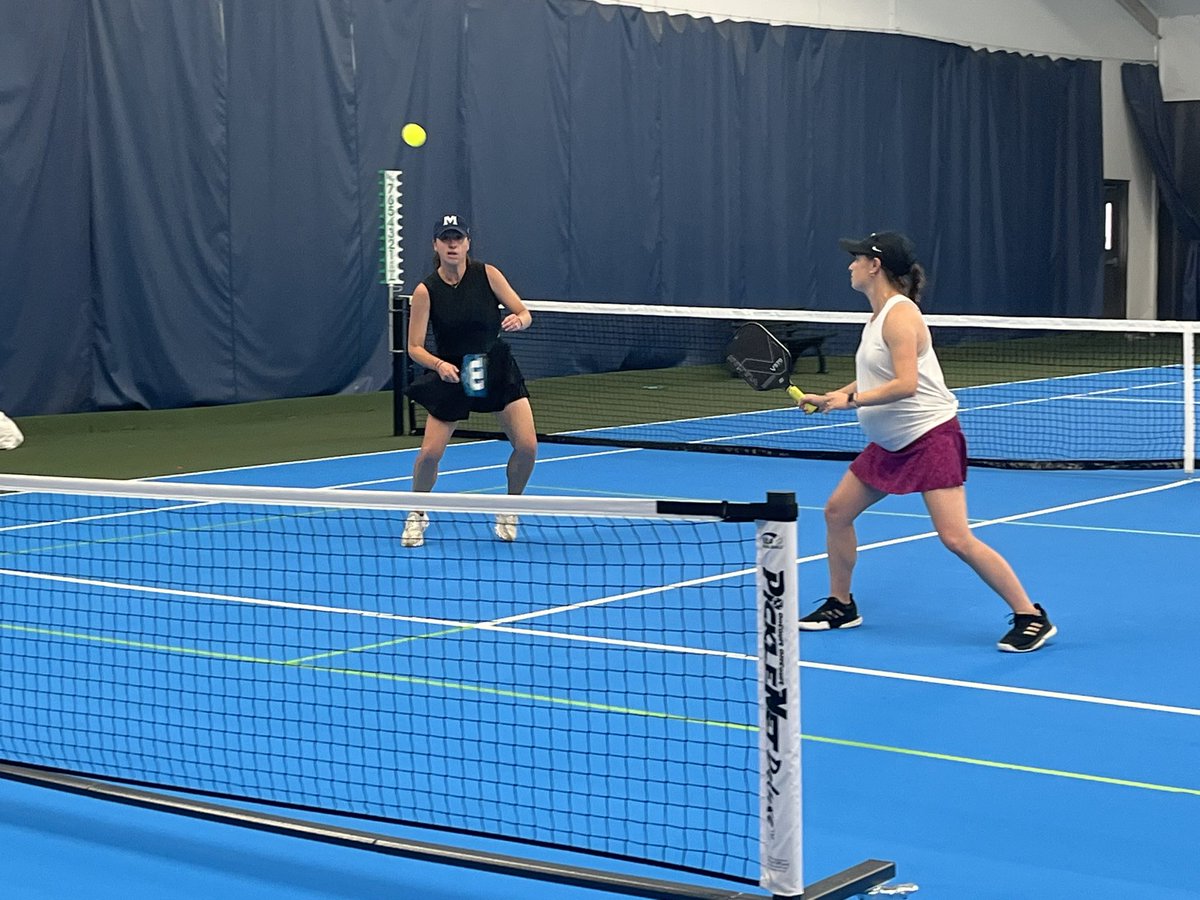 Rainy Friday evenings with <a href="/GPSBruisers/">GirlsPreparatorySchool</a> athletics and tennis staff are for impromptu  indoor pickle-ball tournaments! 💙🏓#goBruisers