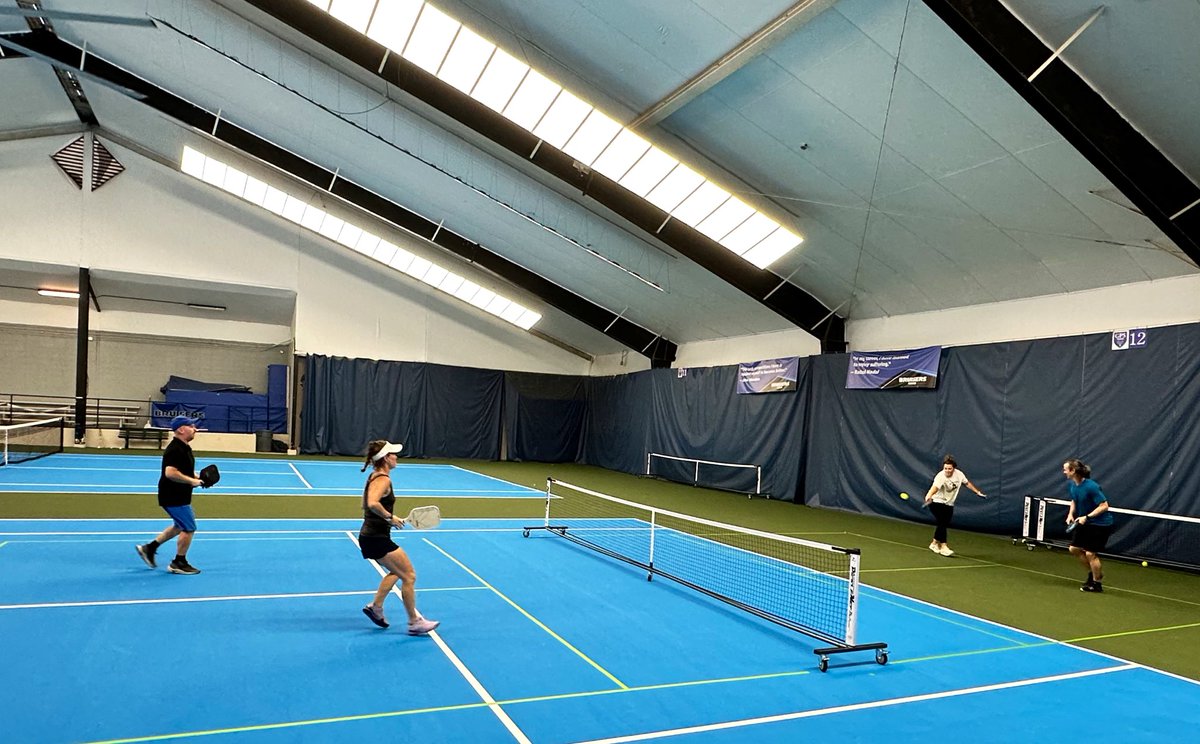 AllieTenny's tweet photo. Rainy Friday evenings with @GPSBruisers athletics and tennis staff are for impromptu  indoor pickle-ball tournaments! 💙🏓#goBruisers https://t.co/soJZpYXPC3