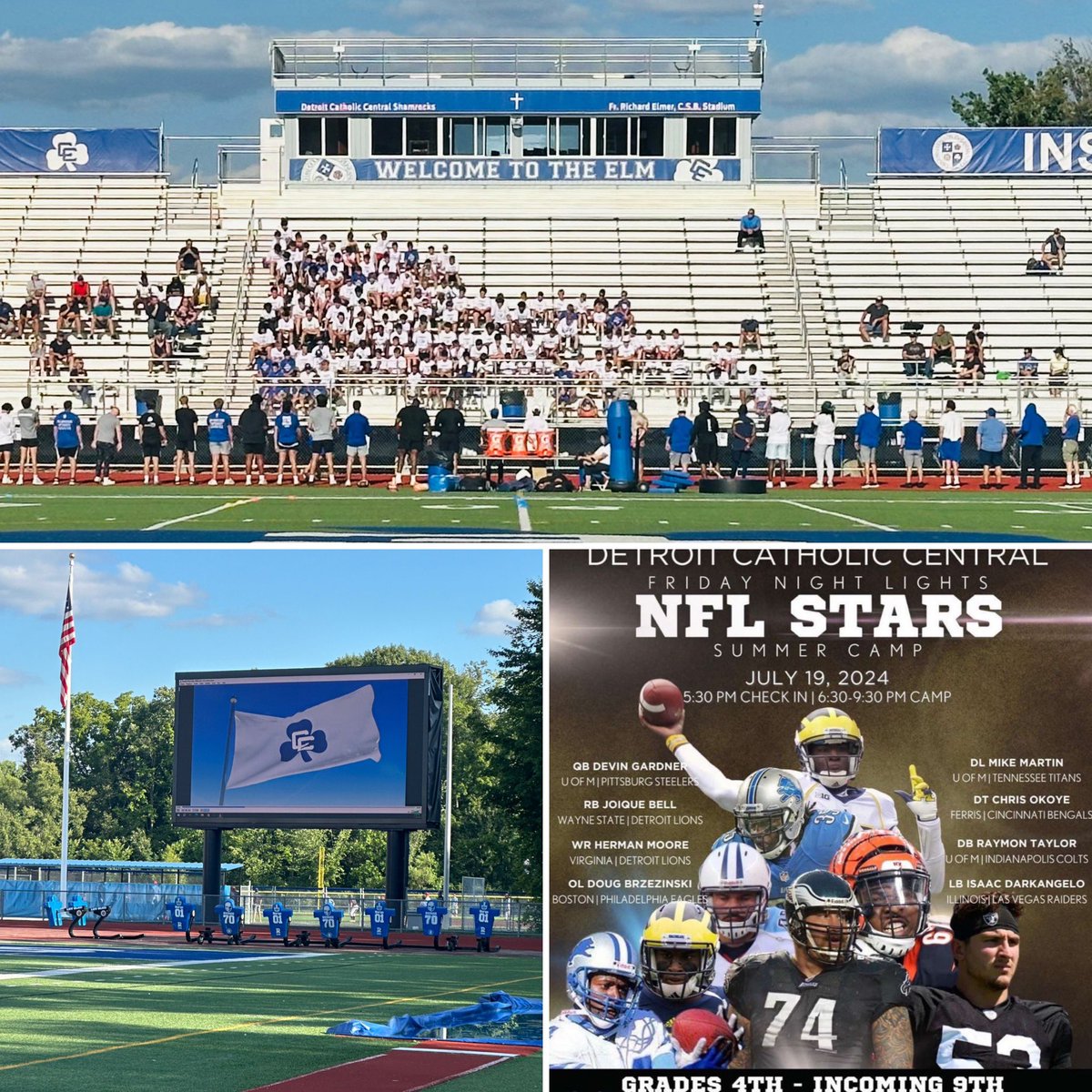 🔥🔥NFL STARS CAMP🔥🔥

<a href="/DCCfootball/">Detroit Catholic Central Football</a> and special guests pouring back into 200 kids and each other.   #CCpride #ThisIsTheWay