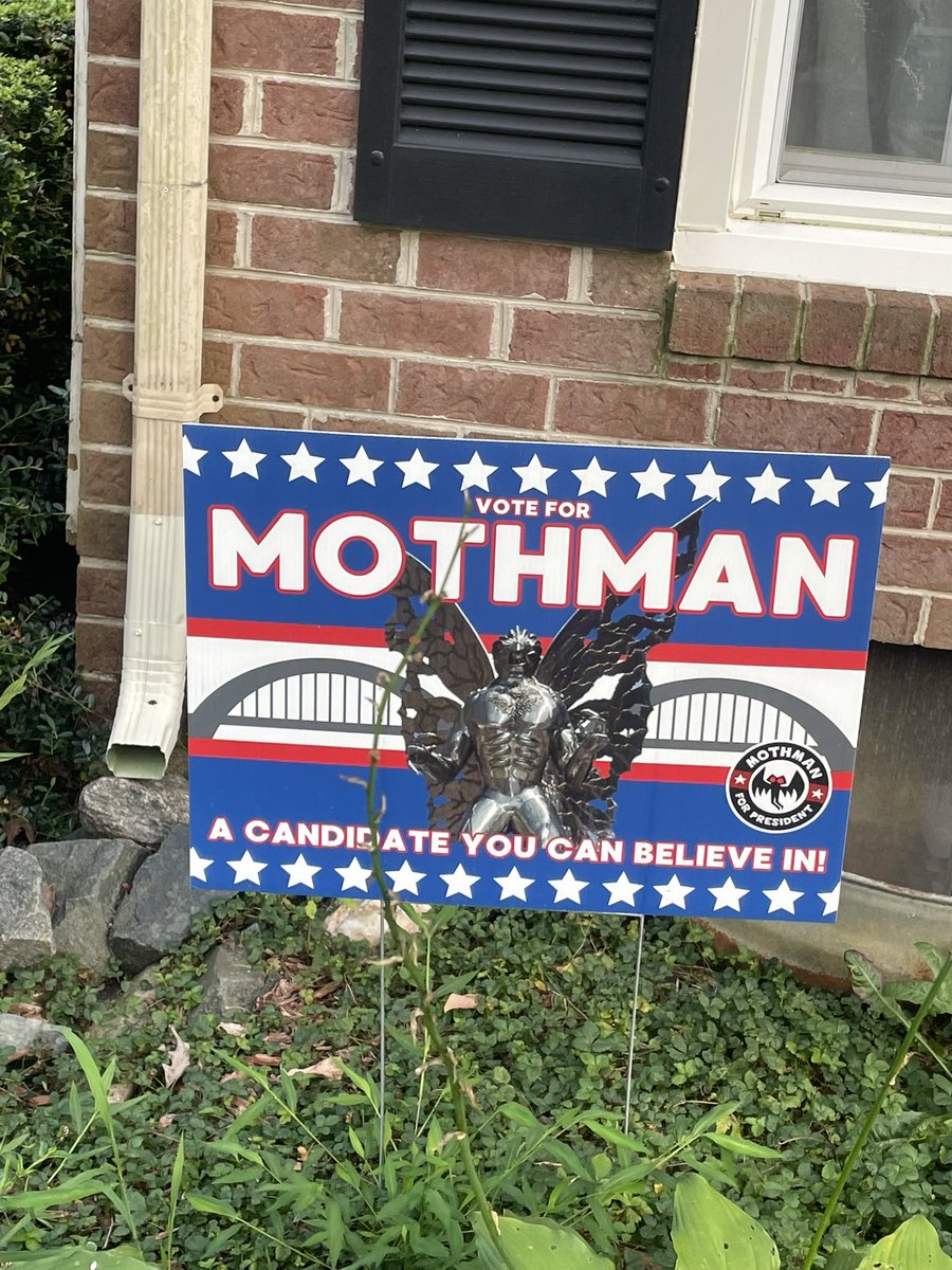 Fuck voting for Trump, Fuck voting for Biden, I'm voting for Mothman.