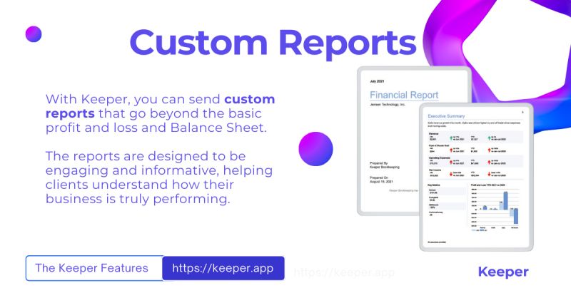 Go beyond standard reports with Keeper's custom reporting. Our insightful, visually compelling reports help clients understand and appreciate their business performance. Discover more at buff.ly/3YooVz4.