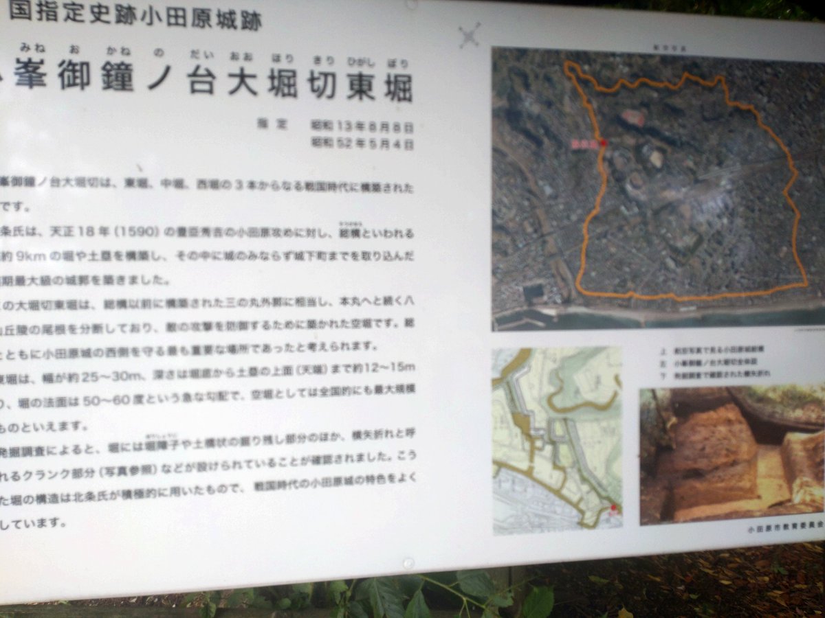 小田原城総構え制覇してやるぜー😤気合いは入ってたんですけど😅　暑さと目の前に
そびえ立つ坂道に、速攻で
方針転換😅
完全にひよりました🐤
こんな時の決断だけは
早いわ～(^o^)
まあ倒れて迷惑かけてもあかんのでね。
ほんの一部しか見れなかったけど凄かった!
涼しくなってリベンジやな。
