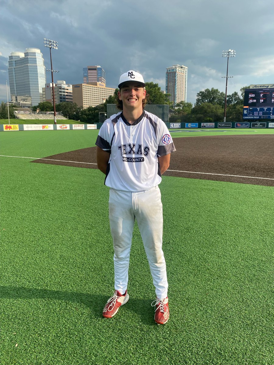F: <a href="/MCBabeRuth3/">MidCountyBabeRuth</a> 9, USA Prime Austin 18U 1
PoG: <a href="/TobyMarse/">Toby Marse</a> 1-3, 3B, 2 RBI, R
Hitter: Pierce Brown 2-3, R
Pitcher: Cade McNeely 4 IP, 2K, 2H, R
Notable: <a href="/EinkaufFischer/">Fischer Einkauf</a> 1-3, R, RBI, BB