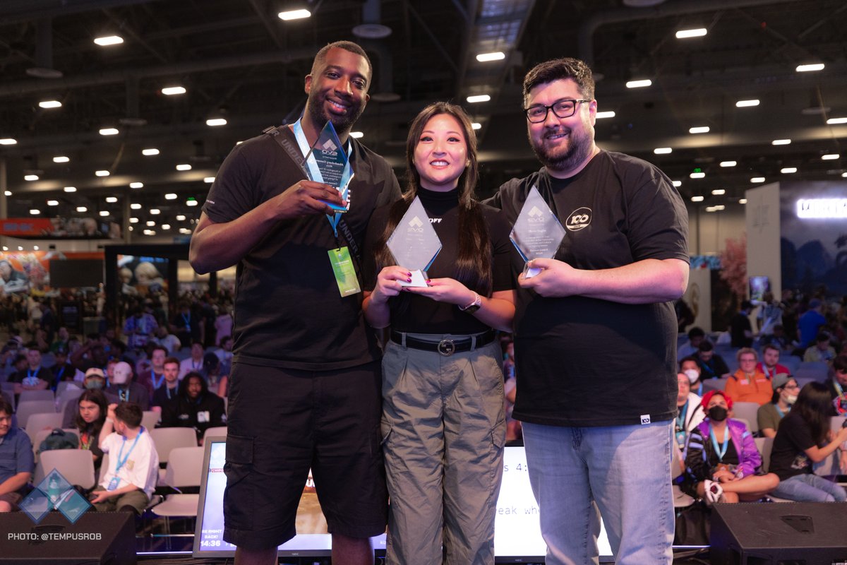 Evo's tweet photo. Congratulations to all the winners of this year's #Evo2024 Cannon Awards. 

@sherryjenix 
@chrisceg
@GL_Abou 

Thank you for all the hard work you do for the community. https://t.co/zIP1cfcvuM