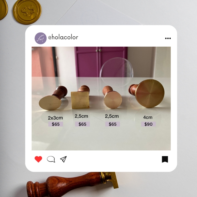 HolaColor's tweet photo. ¡Descubre nuestros sellos de bronce personalizables!

Elige entre cuatro formatos únicos y personalízalos con tus iniciales, logotipo o símbolo favorito para tus sellos de lacre. Ordena el tuyo en nuestra tienda online o a través de WhatsApp. ¡Encuentra el link en nuestra bio! https://t.co/ilzN2Pov14