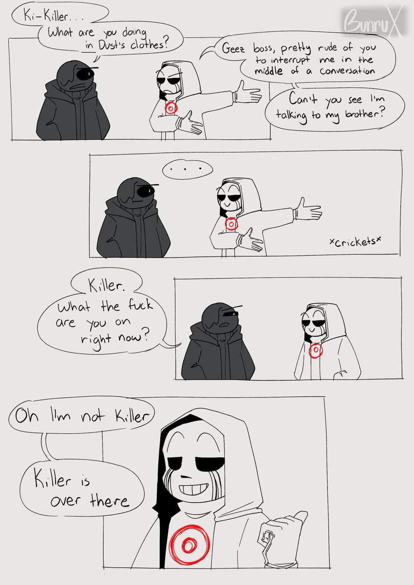 thebunrux's tweet photo. i see nothing wrong
(1/2)

#undertaleAU #badguysanses #murdertimetrio https://t.co/7pWPKyRDHz