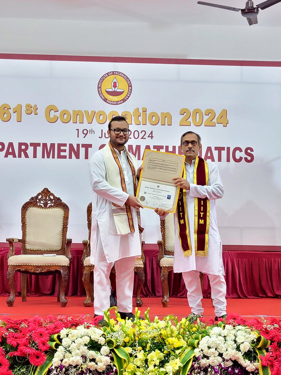 vidipt_vashist's tweet photo. 61st Convocation @iitmadras https://t.co/cOhB8B2qB3