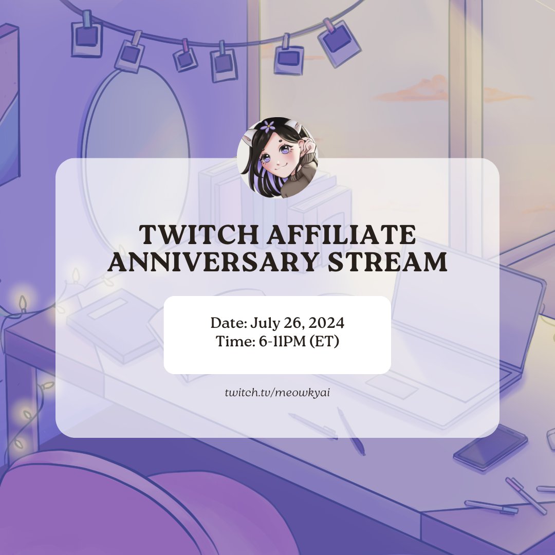 Fayethings_'s tweet photo. Twitch affiliate anniversary stream yay c: https://t.co/5C7qwKGtZq