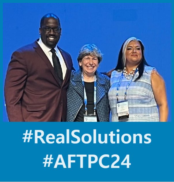 DoraLeland's tweet image. The Dream Team!! @AFTunion Leaders with a proven record. @rweingarten @AFTEVPDeJesus @fedingram 
#RealSolutions #AFTPC24