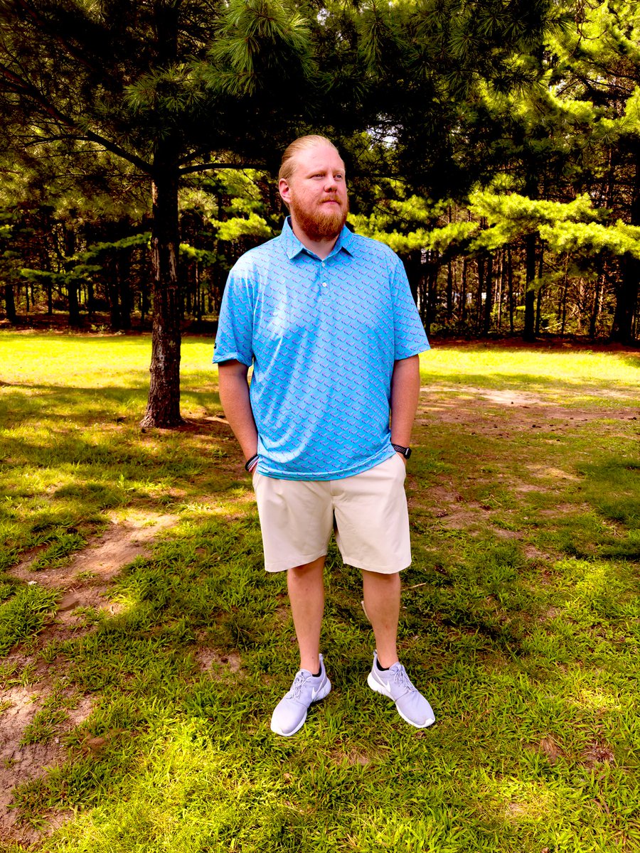 23XVSportsShow's tweet photo. Go check out Sunday Swagger for their fresh golf polos! Use our promo code “ETHAN15086” for a special deal! Great for a day on the course or a night out for date night with the wife! #SundaySwagger #FitCheck #23XVSportsShow https://t.co/oXs7fDHwb1