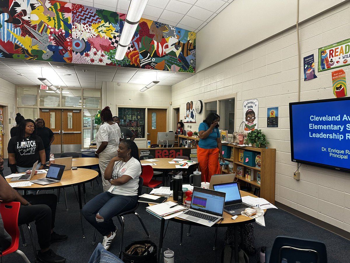 TheCAEPrincipal's tweet photo. We had an amazing time at our Leadership retreat. We worked on setting the vision for the school year. @APSClevelandES @AP_KBall https://t.co/ZO8vL91kcG