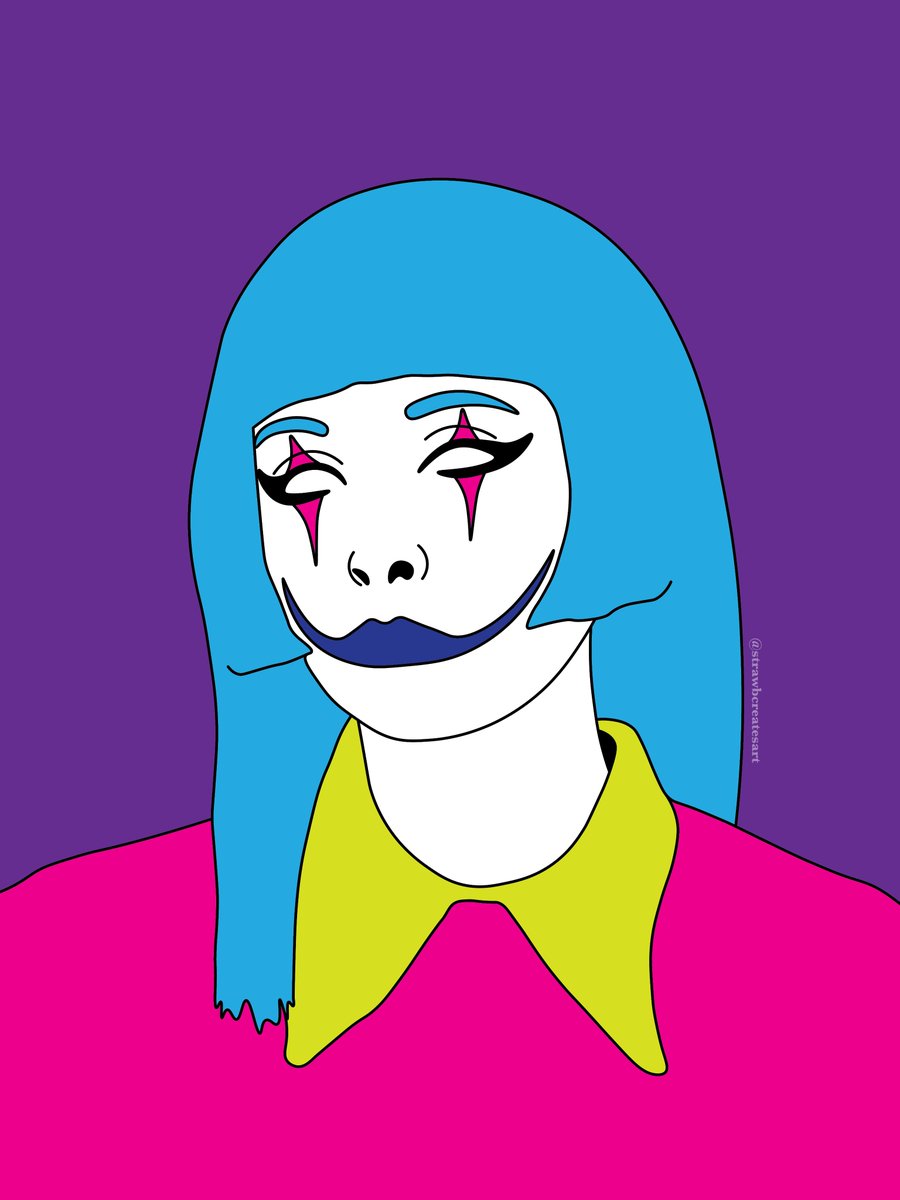 strawbcreates's tweet photo. Ashnikko as a Harlequin clown!! 🤡🩵💙💚🩷 #ashnikko #ashnikkofanart #ashnikkofan #ashnikkoart #art #adobeillustrator #adobeillustratorart #vintage #abstract #abstractart #color #colorscheme #strawbcreates #strawbcreatesart #artist #artistic #originalart #originalartwork https://t.co/toB5mkVkwZ