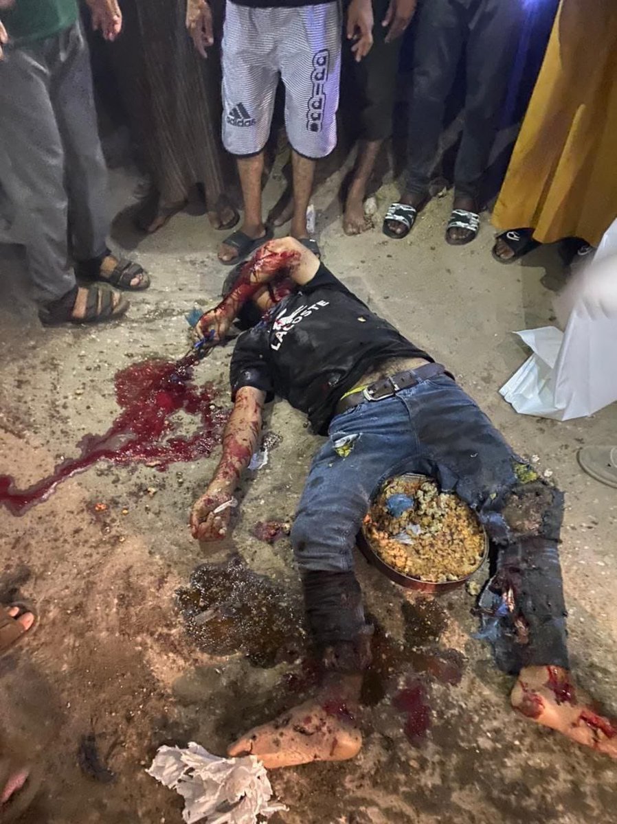 Breaking: Ali Abu Hweishil went to get food for his young siblings but was killed by Israeli drones on the pretext of carrying an explosive device. 
Israel kills dozens daily, seeing Palestinian lives as cheap in a world that is blind, deceitful, &amp; brutal. #GazaGenocide