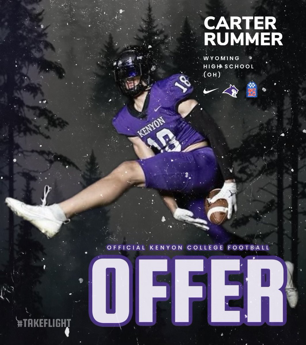 Carter Rummer (@rummer_carter) on Twitter photo After a great conversation with Coach <a href="/IanMGood/">Ian Good</a>, I’m super excited to have received an offer of support through the admissions process from <a href="/KenyonFootball/">Kenyon Football</a>! Excited to be back in the fall!
<a href="/CoachGantz/">Andrew Gantz</a> <a href="/CoachHancock/">Aaron Hancock</a> <a href="/Coach_Cattrell/">Blake Cattrell</a> After a great conversation with Coach <a href="/IanMGood/">Ian Good</a>, I’m super excited to have received an offer of support through the admissions process from <a href="/KenyonFootball/">Kenyon Football</a>! Excited to be back in the fall!
<a href="/CoachGantz/">Andrew Gantz</a> <a href="/CoachHancock/">Aaron Hancock</a> <a href="/Coach_Cattrell/">Blake Cattrell</a>