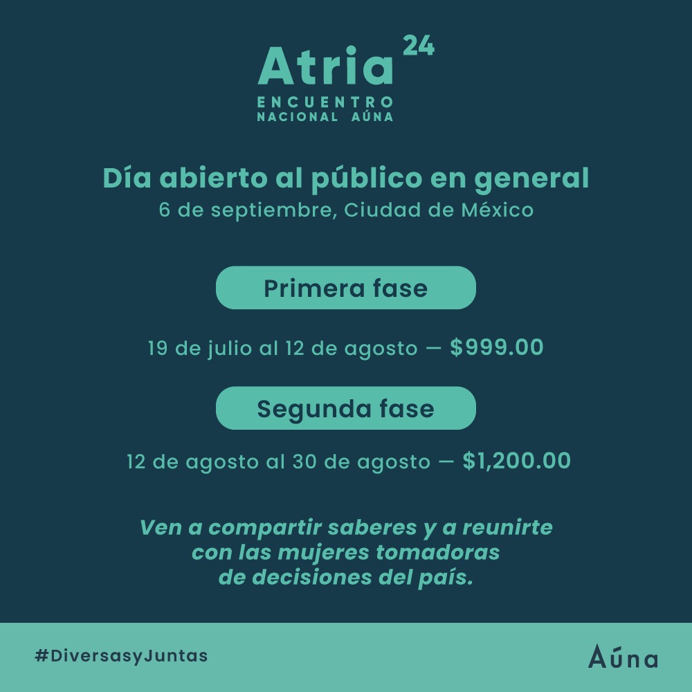 Si tú eres una mujer que quiere participar, fortalecer, ampliar o compartir saberes y experiencias con intereses políticos, ¡queremos conocerte!

Somos Aúna, una plataforma en México que impulsa liderazgos de mujeres para nuevas representaciones políticas y cada año celebramos...